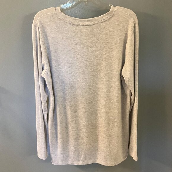 Matty M Women's Gray V -Neck Tunic Long Sleeve Top Large - Picture 5 of 5